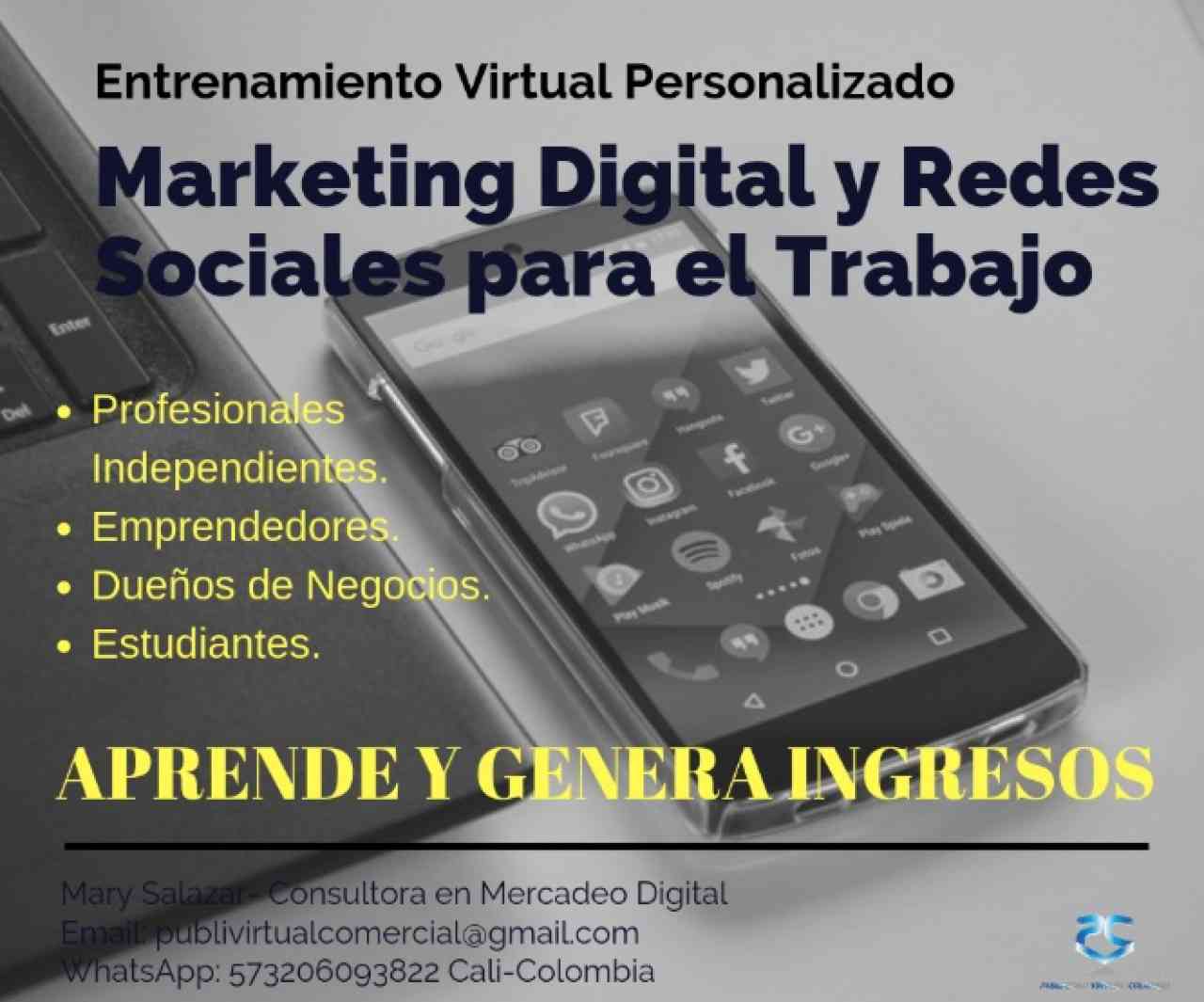 imagen portada Entrenamiento virtual o presencial Marketing digital para el trabajo