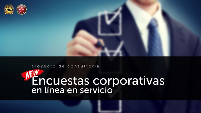 imagen portada Encuestas corporativas  en línea en servicio